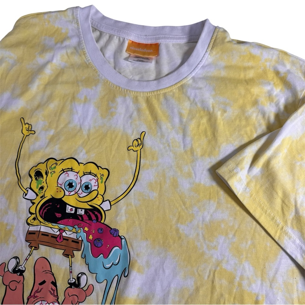 Nickelodeon SpongeBob Mens XLYellow T Shirt Short Sleeve T Shirt Skater Boy
